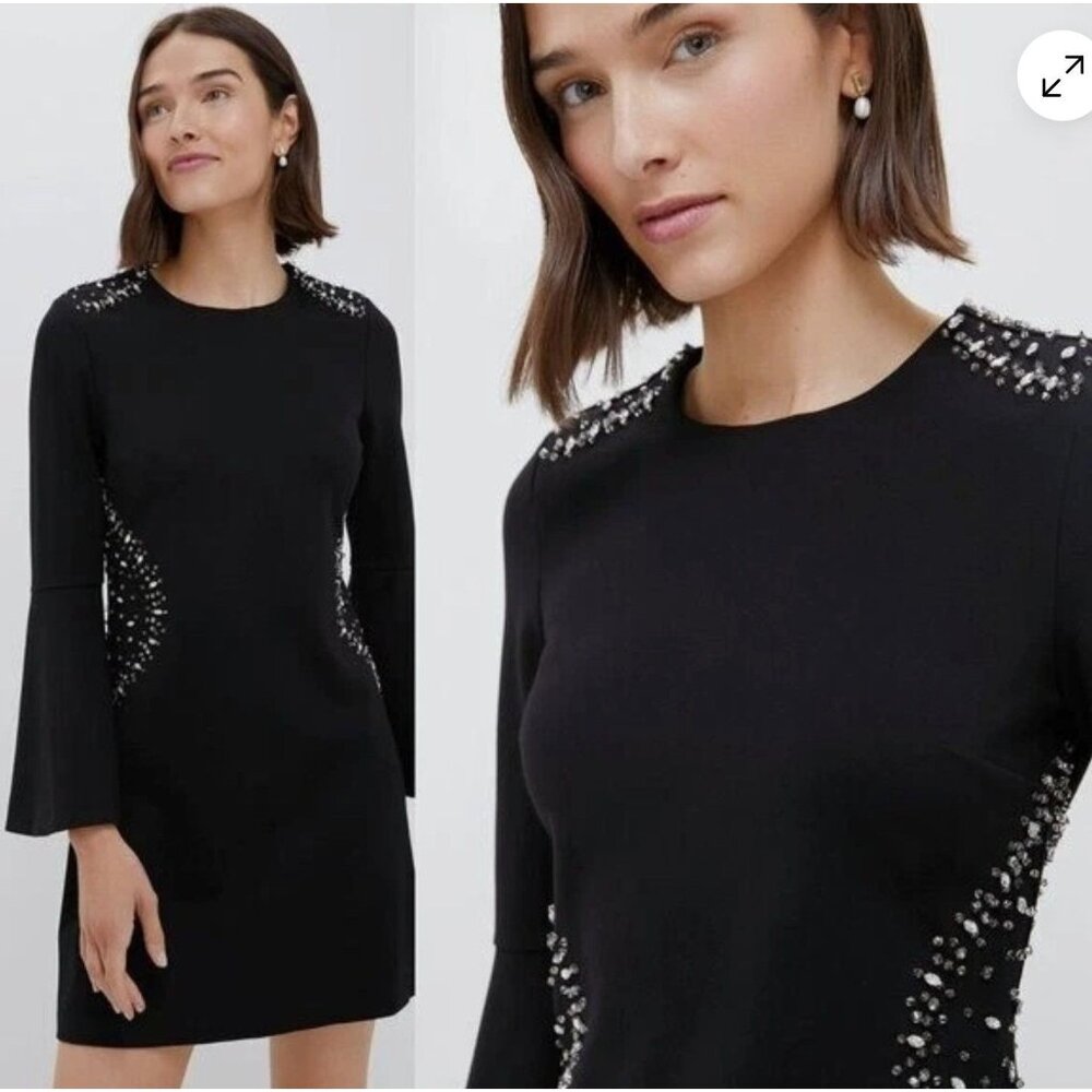 Tuckernuck Black Mini Dress with Silver Embellishments. NWT.